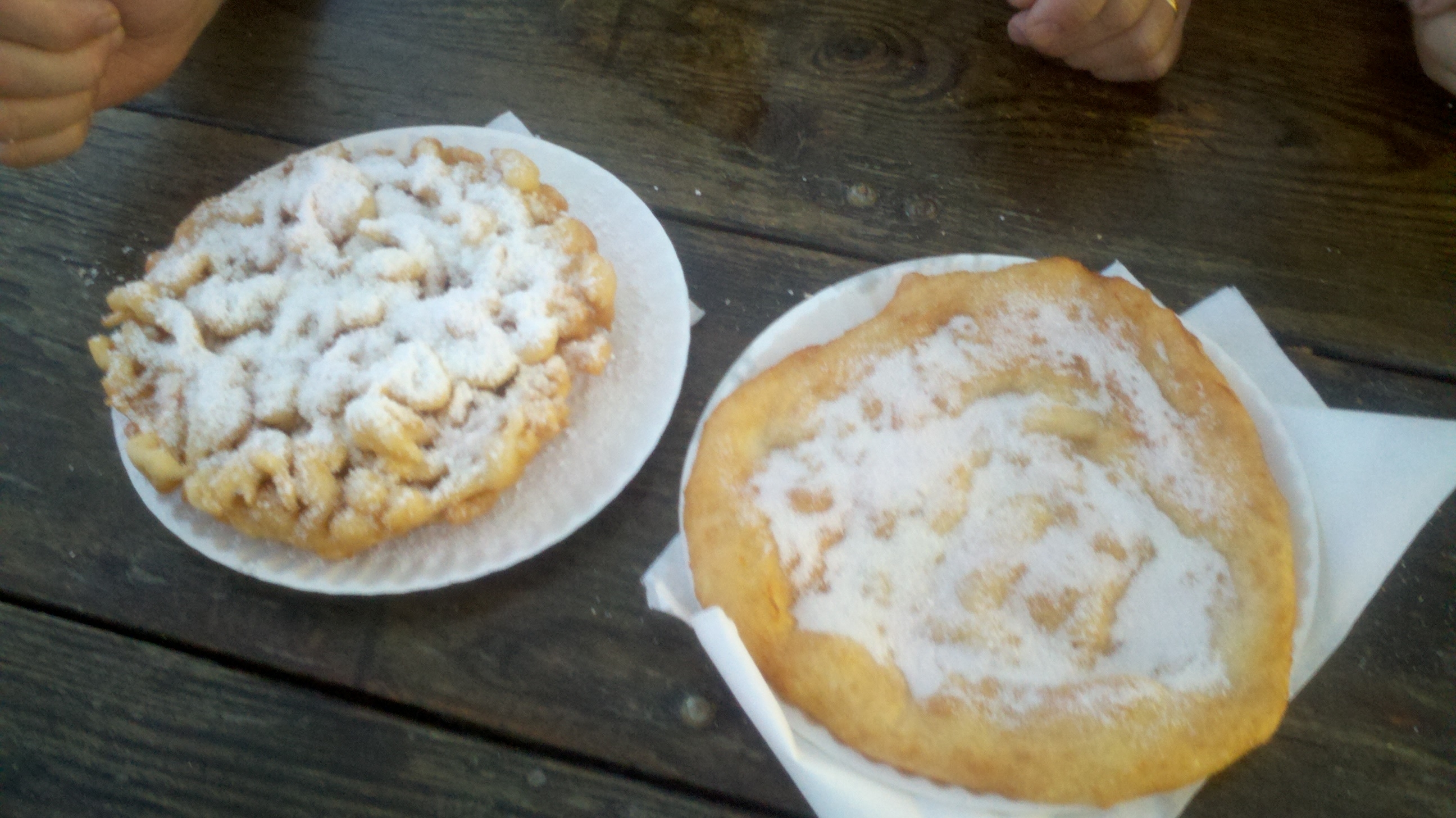 Funnel Cake and Elephant Ear, together for a very short time.